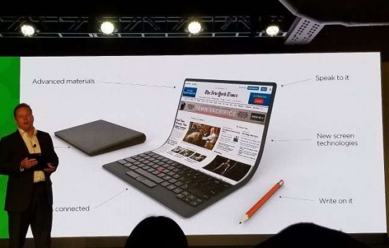 Lenovo представил концепт гибкого ноутбука