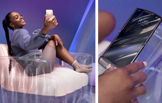 Motorola выпустила надувное кресло для складного смартфона Razr