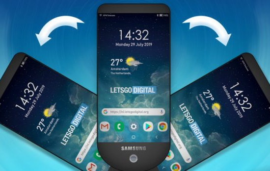 Samsung запатентовал странный смартфон в виде веера