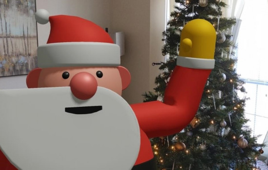 Google позволяет перенести Деда Мороза к себе домой