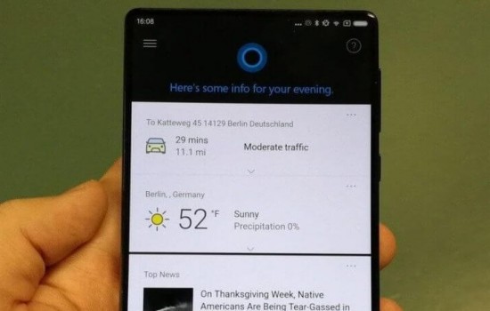 Mi MIX получает Cortana в качестве цифрового помощника